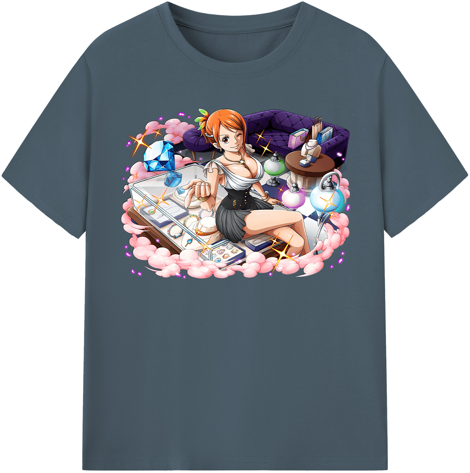 ワンピース ナミ ONE PIECE Nami 綿100％半袖Tシャツ（フロントプリント）
